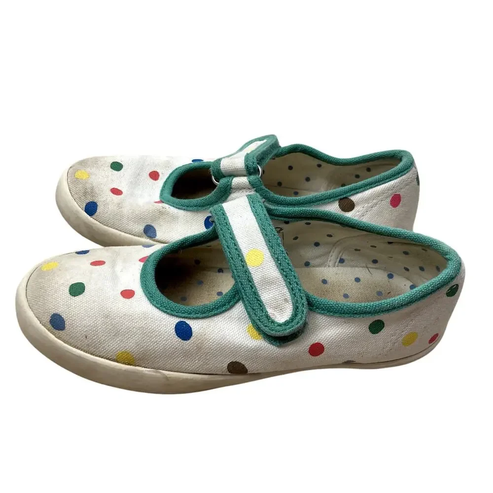 Mini Boden Canvas Mary Jane Sneaker - Polka Dots - 29